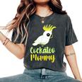 Retro Cockatoo Mother Mom Cockatoo Mommy Cockatiel レディースオーバーサイズコンフォートTシャツ Pepper