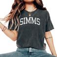 Simms Oklahoma Ok ビンテージ アスレチック スポーツデザイン レディースオーバーサイズコンフォートTシャツ Pepper
