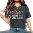 Six Queens Just Wanna Have Fun シアターミュージカル レディースオーバーサイズコンフォートTシャツ Pepper