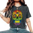 Sugarkull Lgbt Gay Pride Rainbow Flag Day Of The Dead レディースオーバーサイズコンフォートTシャツ Pepper