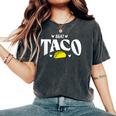 Taco Trump Always Chickens Out 面白いパロディ レディースオーバーサイズコンフォートTシャツ Pepper