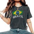 ブラジルの国旗 アンティーク調 ラテン 男性 女性 キッズ ブラジル レディースオーバーサイズコンフォートTシャツ Pepper