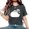 肉まんとパンダ かわいい チャイナ Pork Bunpanda レディースオーバーサイズコンフォートTシャツ Pepper