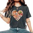 面白い寿司デザイン 子供 男性 女性 I ハート 寿司 食通 レディースオーバーサイズコンフォートTシャツ Pepper