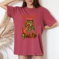 Catzilla Japanese Cat Cat Graphic Women's Oversized Comfort T-Shirt Blue Jean