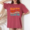 Dear Mom Great Job We're Awesome Thank You Retro Women's Oversized Comfort T-Shirt Blue Jean