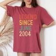 Legend 2004 21St Birthday For 21 Year Old Women's Oversized Comfort T-Shirt Blue Jean
