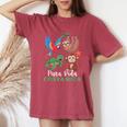 Parrot Sloth Turtle Vacation Tropical Pura Vida Costa Rica Women's Oversized Comfort T-Shirt Blue Jean