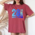 28歳 男性 ギフト 28歳 誕生日プレゼント 女性用 レディースオーバーサイズコンフォートTシャツ Crimson