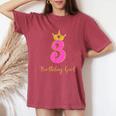 3歳の誕生日 女の子 3歳 誕生日パーティー 幼児 レディースオーバーサイズコンフォートTシャツ Crimson