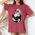 I Am Looking At You 面白い チワワ ポケット犬 お母さん 恋人 レディースオーバーサイズコンフォートTシャツ Crimson