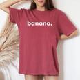 Banana バナナドット ロゴ バナナ パロディ おもしろ ギャグ ハイブランド レディースオーバーサイズコンフォートTシャツ Crimson
