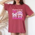 Her Biggest Fan Gymnastics Aunt Of A Gymnast Auntie Women's Oversized Comfort T-Shirt Crimson