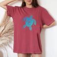 Boho Tiki ティールウミガメ 気泡付き 亀 レディースオーバーサイズコンフォートTシャツ Crimson