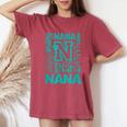 Cheery Nana Grandma レタープリント レディースオーバーサイズコンフォートTシャツ Crimson