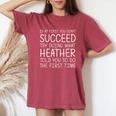 Custom Name Girl Mom Wife Birthday Presents Heather Name Personalized Birthday Christmas Joke Women's Oversized Comfort T-Shirt Crimson