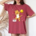Dabbing Cat ボウリングシャツ 面白いボウリングギフト 猫 お母さん 女の子 レディースオーバーサイズコンフォートTシャツ Crimson