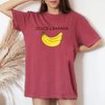 Dolce And Banana 面白いバナナ フルーツデザイン レディースオーバーサイズコンフォートTシャツ Crimson