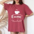 EMc2 Means Energy Milk X Coffee2 レディースオーバーサイズコンフォートTシャツ Crimson
