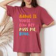 Admit It You'll Low Key Miss Me Bruh グラフィック教師 レディースオーバーサイズコンフォートTシャツ Crimson
