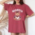 Barista Coffee Lover Espresso Caffeine レディースオーバーサイズコンフォートTシャツ Crimson