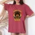Groovyoul リバイバル レトロ ヴィンテージ 70年代 ファンク アフロ ソウル レディースオーバーサイズコンフォートTシャツ Crimson