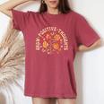 Grow Positive Thoughts Flower Women's Oversized Comfort T-Shirt Crimson