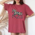 Horse Lover Majestic Horse 馬のグラフィック デザイン レディースオーバーサイズコンフォートTシャツ Crimson