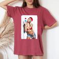 Hot Girl On 男性用 セクシー アイス ポップ ピンナップ 3 グランジ レディースオーバーサイズコンフォートTシャツ Crimson