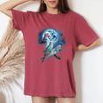 Howling At The Moon シャツ インコシャツ ファニーセキセイインコシャツ レディースオーバーサイズコンフォートTシャツ Crimson