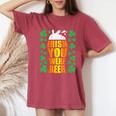 Irish You Were Beer 聖パトリックの日 ビアマグ 面白い レディースオーバーサイズコンフォートTシャツ Crimson