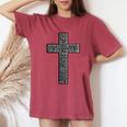 Jesus Christ Messiah Biblical Names Christian Faith Cross レディースオーバーサイズコンフォートTシャツ Crimson