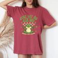 Just Let Metim Bro Groovy Let Metim Bro自閉症啓発 レディースオーバーサイズコンフォートTシャツ Crimson