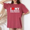 I Love My Big Booty Girlfriend レディースオーバーサイズコンフォートTシャツ Crimson