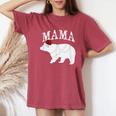 Mama Bear Xmas Buffalo Plaid Lights Matching Family Pajama レディースオーバーサイズコンフォートTシャツ Crimson