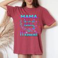 Mama Of The Birthday マーメイドファミリーマッチング レディースオーバーサイズコンフォートTシャツ Crimson