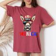 Merica Mule Donkey Patriotic 4Th Of July 面白い キッズ メンズ レディース レディースオーバーサイズコンフォートTシャツ Crimson