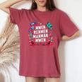 Mwen Renmen Manman Mwen ハイチ国旗 I Love My Mother レディースオーバーサイズコンフォートTシャツ Crimson