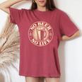 No Beer No Life ヴィンテージ飲酒 ビール愛好家向け 左胸 レディースオーバーサイズコンフォートTシャツ Crimson
