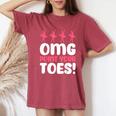 Omg Point Your Toes Dance Teacher Ballet レディースオーバーサイズコンフォートTシャツ Crimson