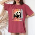 Panda Is Mypirit Animal かわいいパンダヴィンテージパンダ レディースオーバーサイズコンフォートTシャツ Crimson