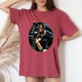 Pinup Girl Warbird 軍用航空機 航空機 レディースオーバーサイズコンフォートTシャツ Crimson