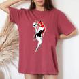 Pretty Girl Devil ピンナップガール トラディショナルフラッシュ レディースオーバーサイズコンフォートTシャツ Crimson