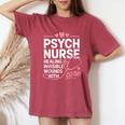 Psych Nurse Mental Health Psychiatric Nursing Appreciation レディースオーバーサイズコンフォートTシャツ Crimson