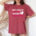 Rugby Don't Make Me Use My Rugby Momボイス。 長袖tシャツ レディースオーバーサイズコンフォートTシャツ Crimson