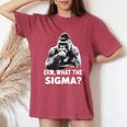 Sarcastic Humor Meme Erm What Theigma Ironic Meme レディースオーバーサイズコンフォートTシャツ Crimson
