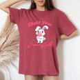 Shake Your Bunny Tail 愛らしいバブルガム レディースオーバーサイズコンフォートTシャツ Crimson