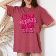 In My Sports Mom Era Sports Mom Groovy Women's Oversized Comfort T-Shirt Crimson