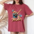 Taylor ファーストネーム I Love Taylor Birthday Girl Groovy 2010年代 レディースオーバーサイズコンフォートTシャツ Crimson