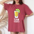 Team Tequila アルコール シンコ・デ・マヨ メキシカンテキーラ レディースオーバーサイズコンフォートTシャツ Crimson